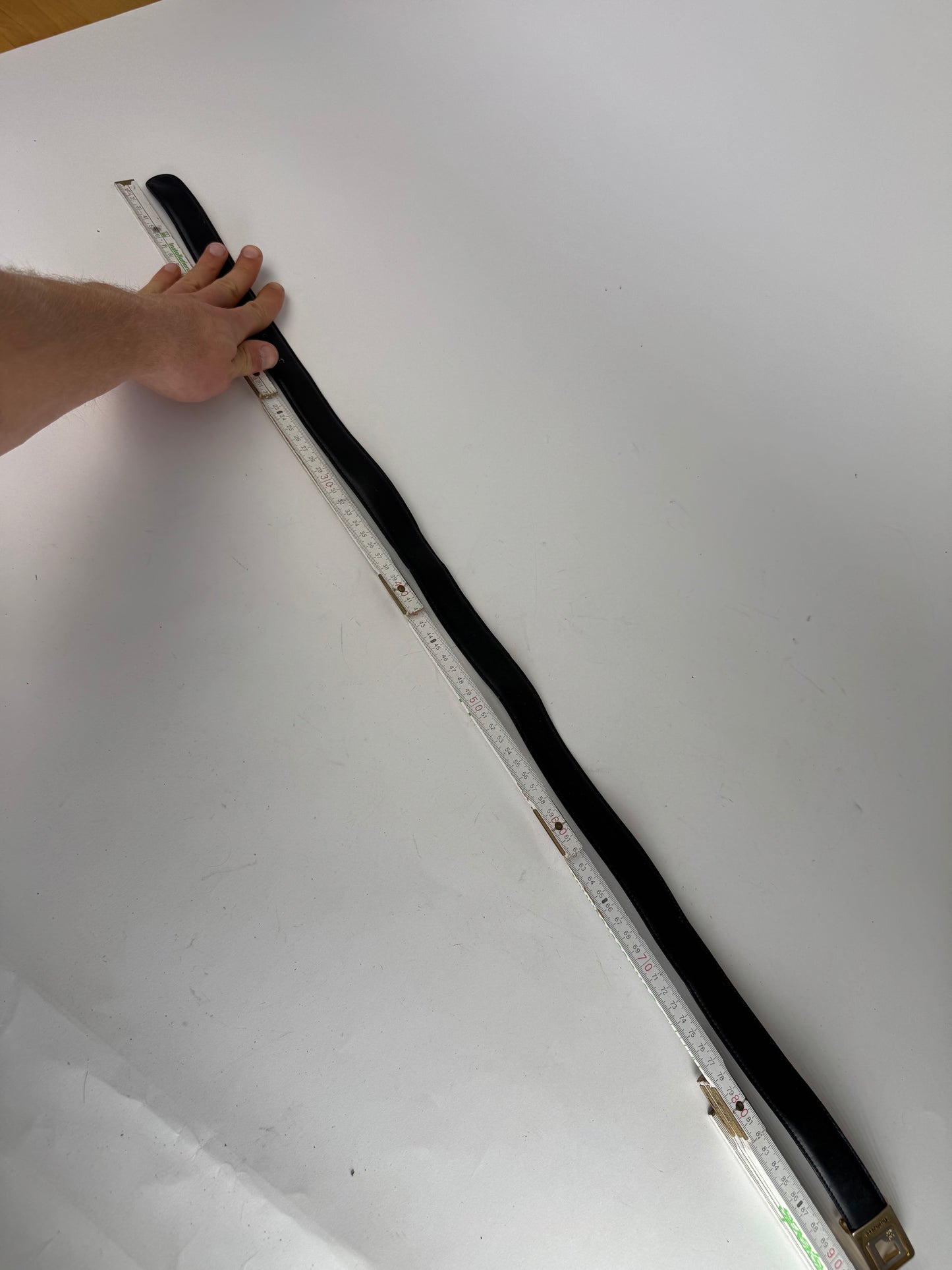 Vintage Burberry London Leather Belt black