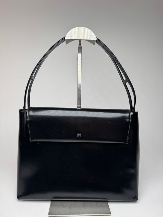 Vintage Givenchy 4G Patent Leather Bag Black