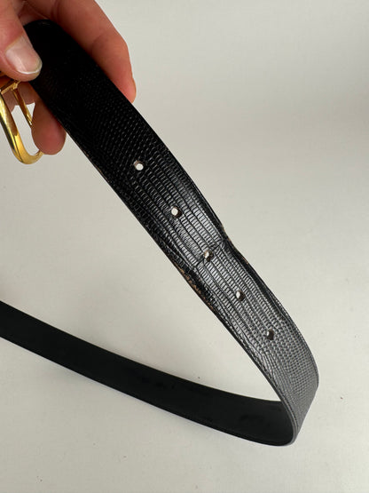 Vintage Givenchy Leather Belt black