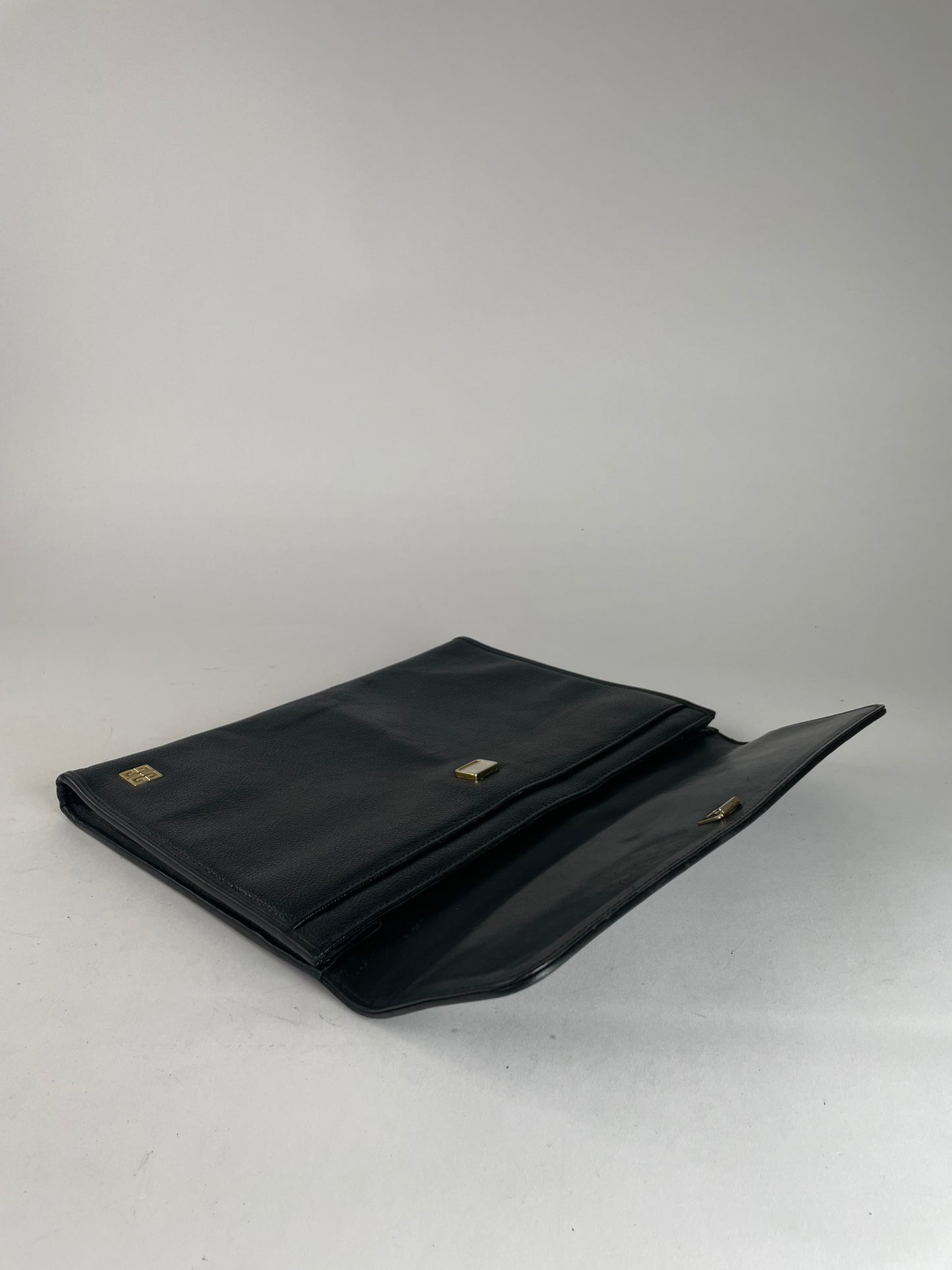 Vintage Givenchy GV3 Leather Clutch Black