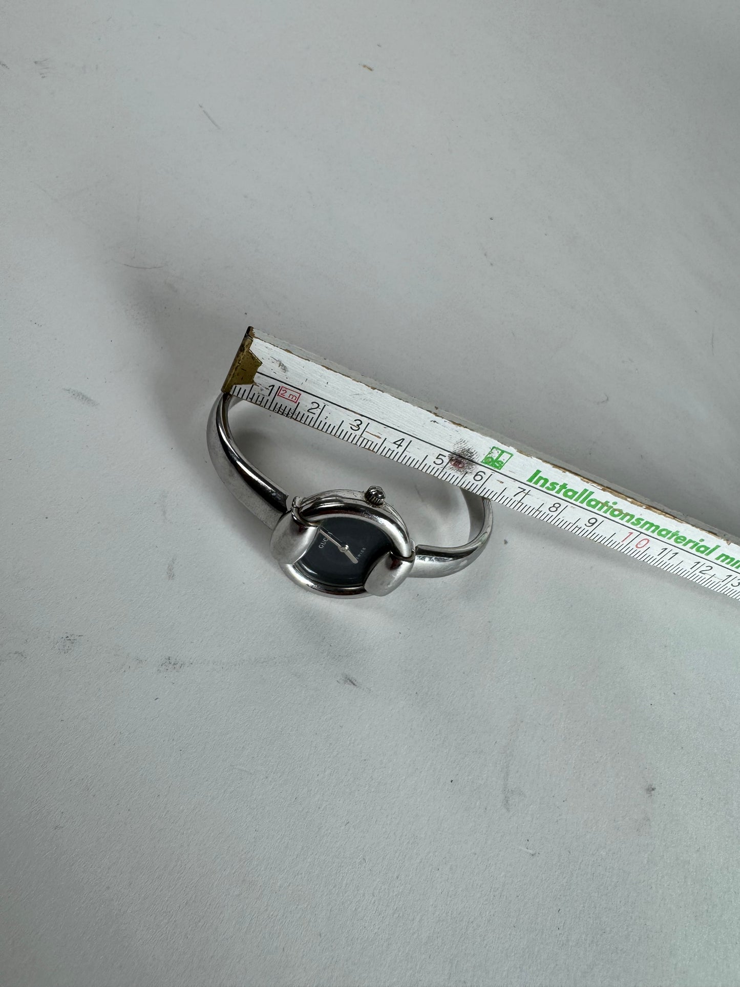 Vintage Gucci Horsebit Steel Watch Silver