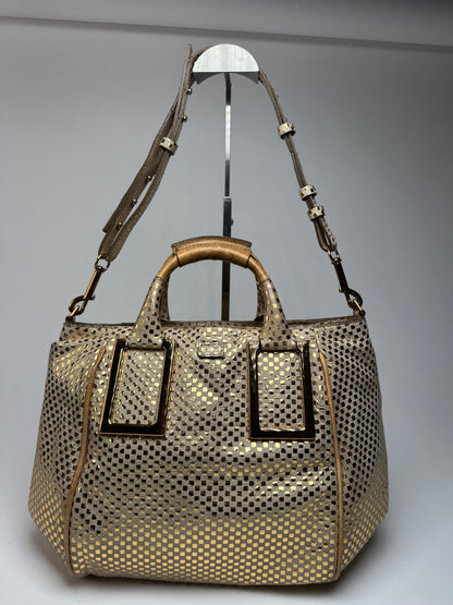 Vintage Chloe 2-Way Leather Bag golden