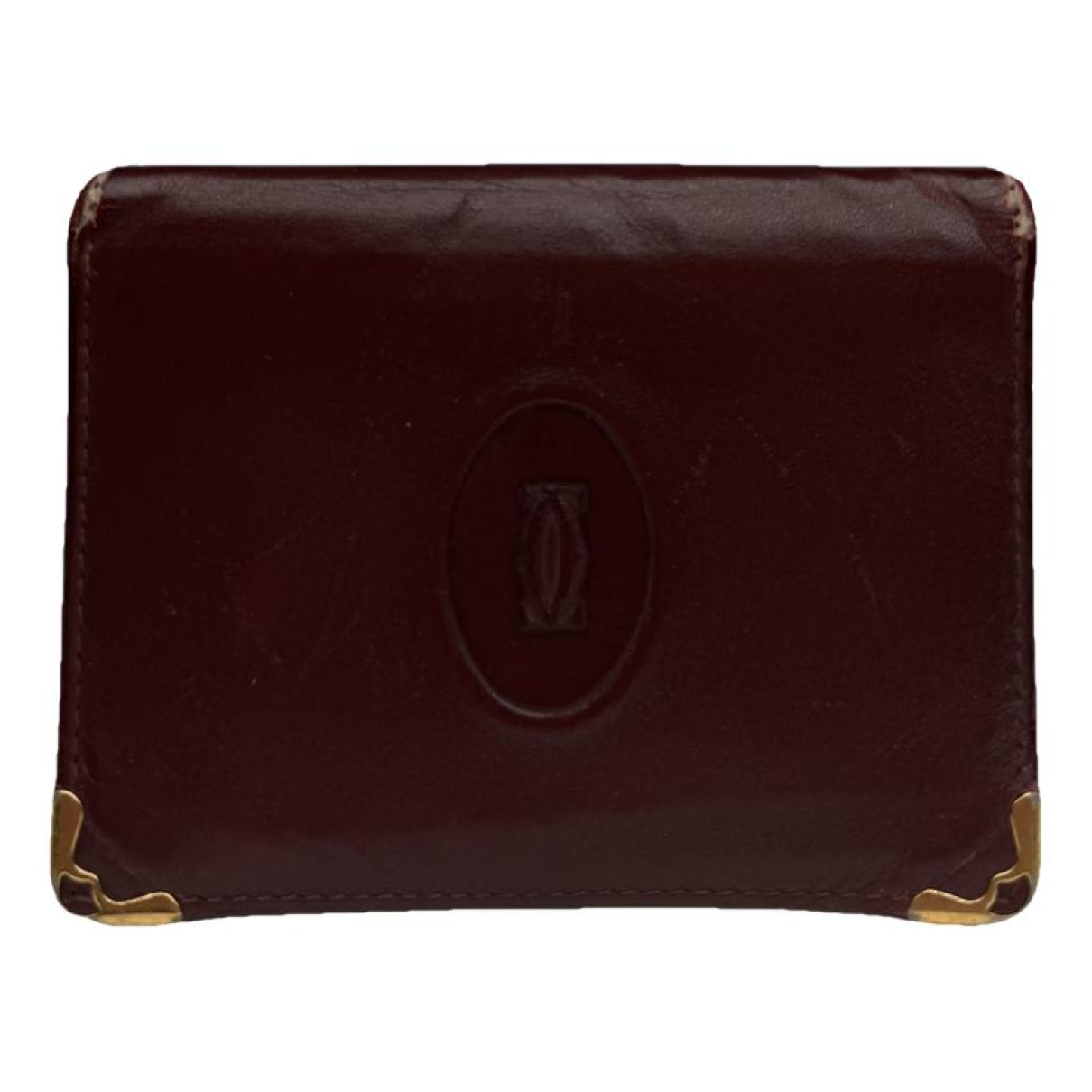 Cartier Burgundy Leather Purse image 1