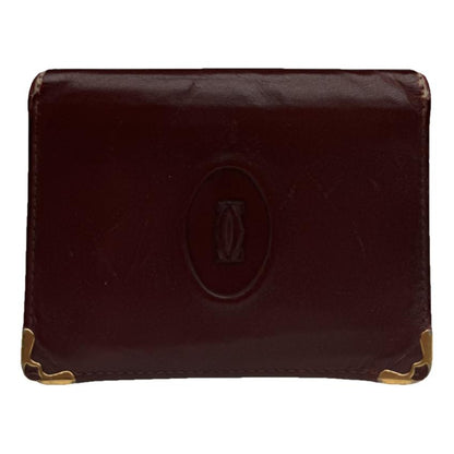 Cartier Burgundy Leather Purse image 1