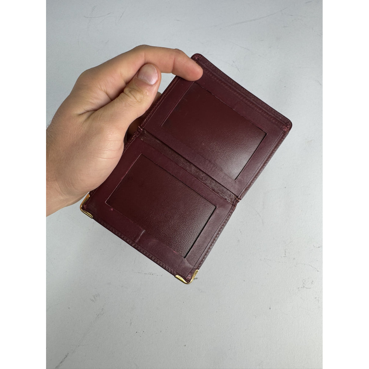 Cartier Burgundy Leather Purse image 3