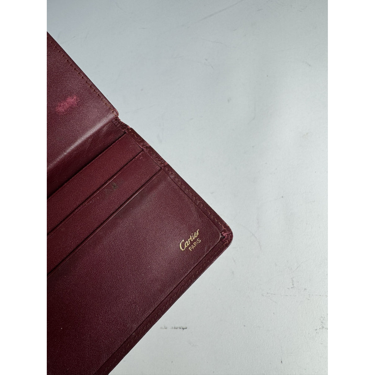 Cartier Burgundy Leather Purse image 5