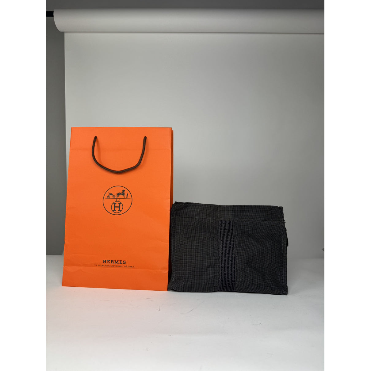 Hermès Black Polyester Clutch Bag image 2