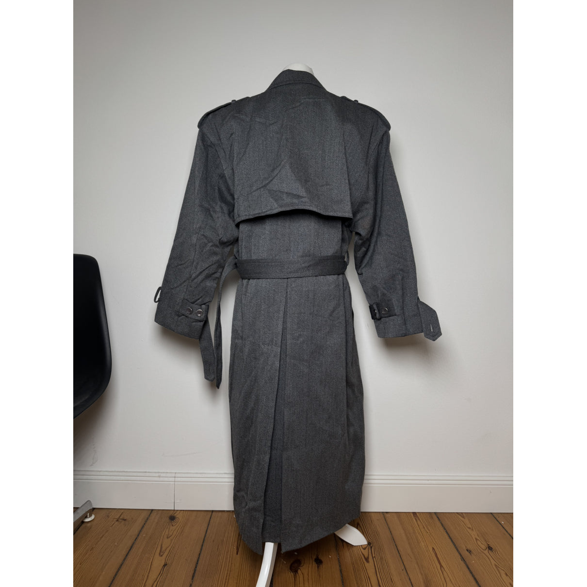 Courrèges Anthracite Wool Trench Coat image 4