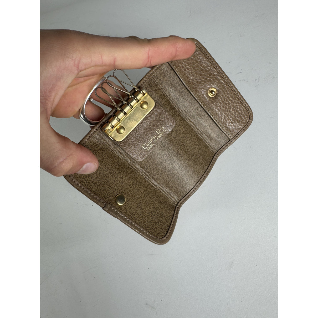 Dior Beige Leather Purse image 5