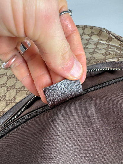 Vintage Gucci Monogram Crossaint 2Way Bag beige