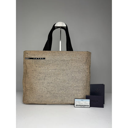 Prada Beige Cotton Handbag image 2