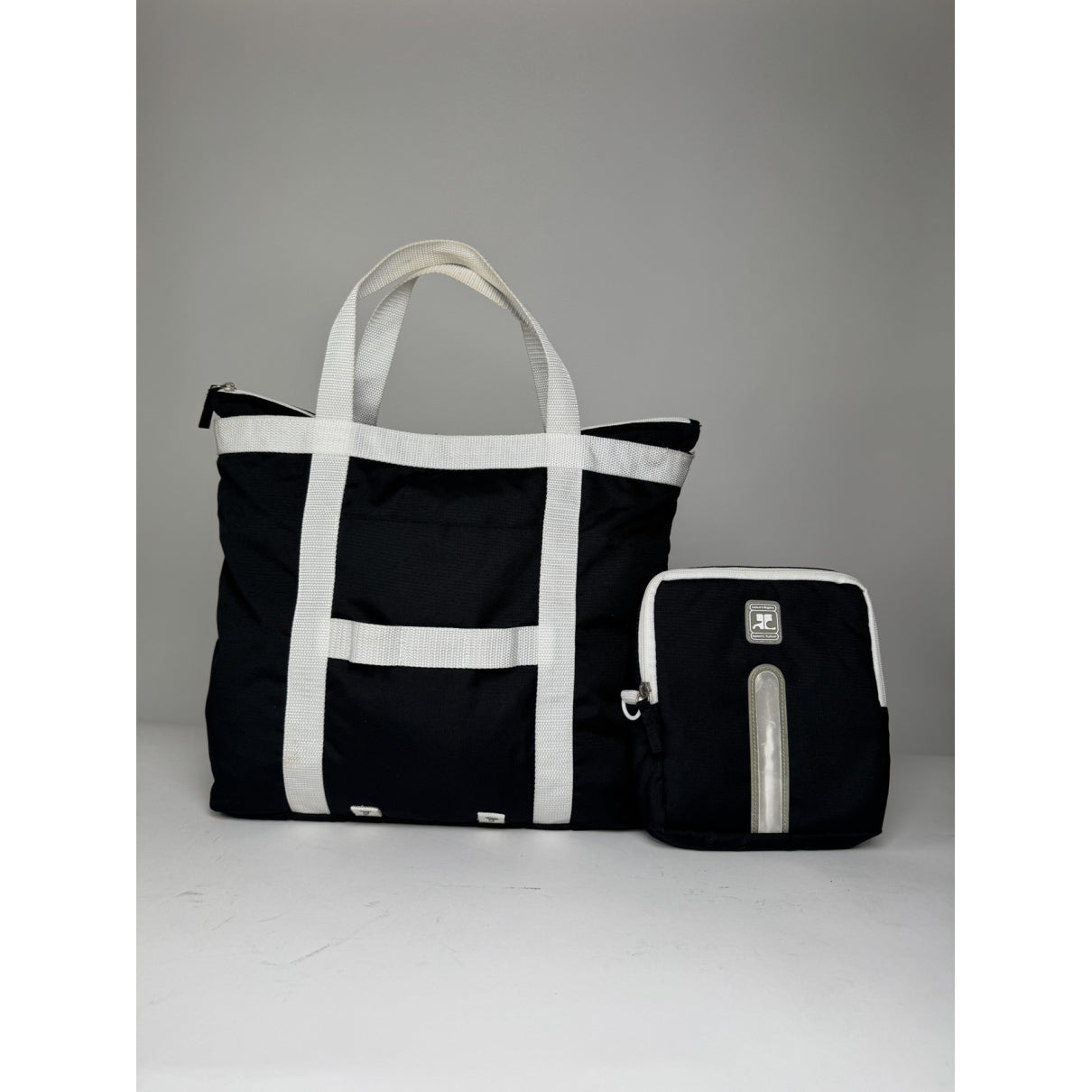 Courrèges Black Cotton Handbag image 2