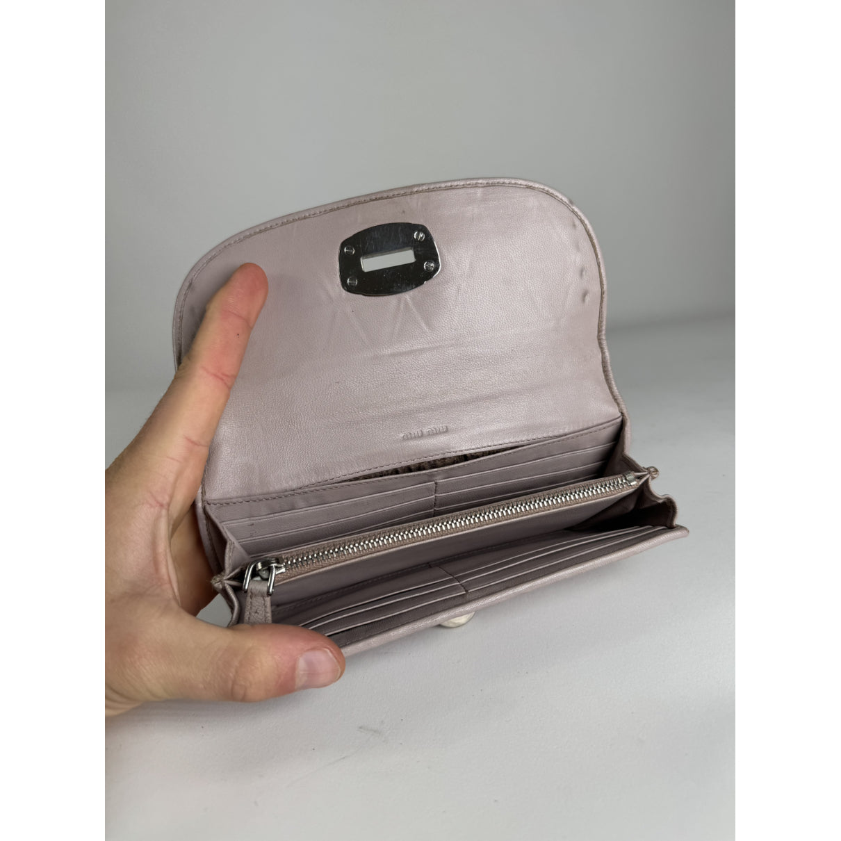 Miu Miu Purple Leather Wallet image 3