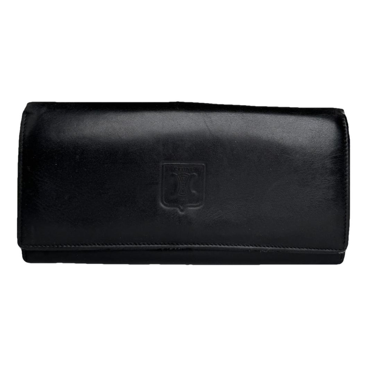 Celine Triomphe Black Leather Wallet image 1