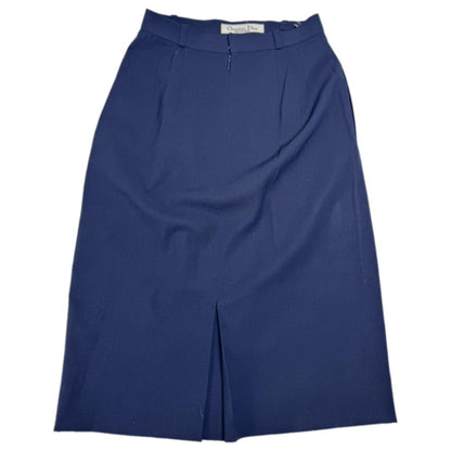Dior Navy Wool Skirt image 3