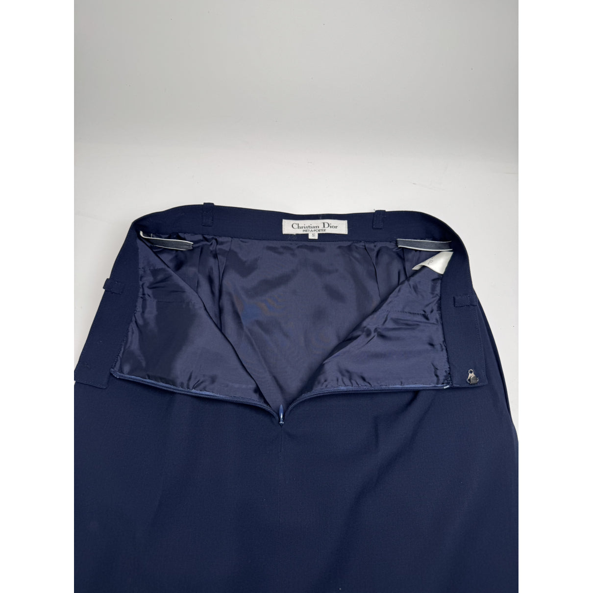 Dior Navy Wool Skirt image 5