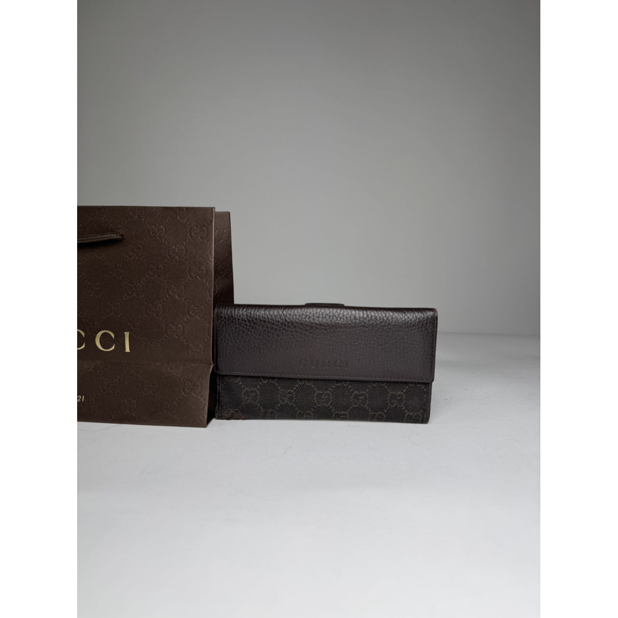 Gucci GG Blooms Brown Leather Wallet image 2