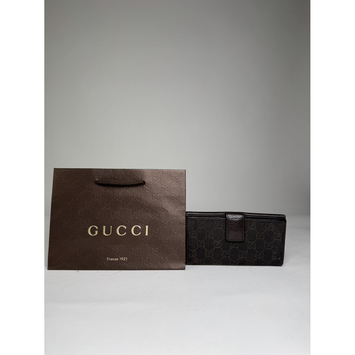 Gucci GG Blooms Brown Leather Wallet image 3