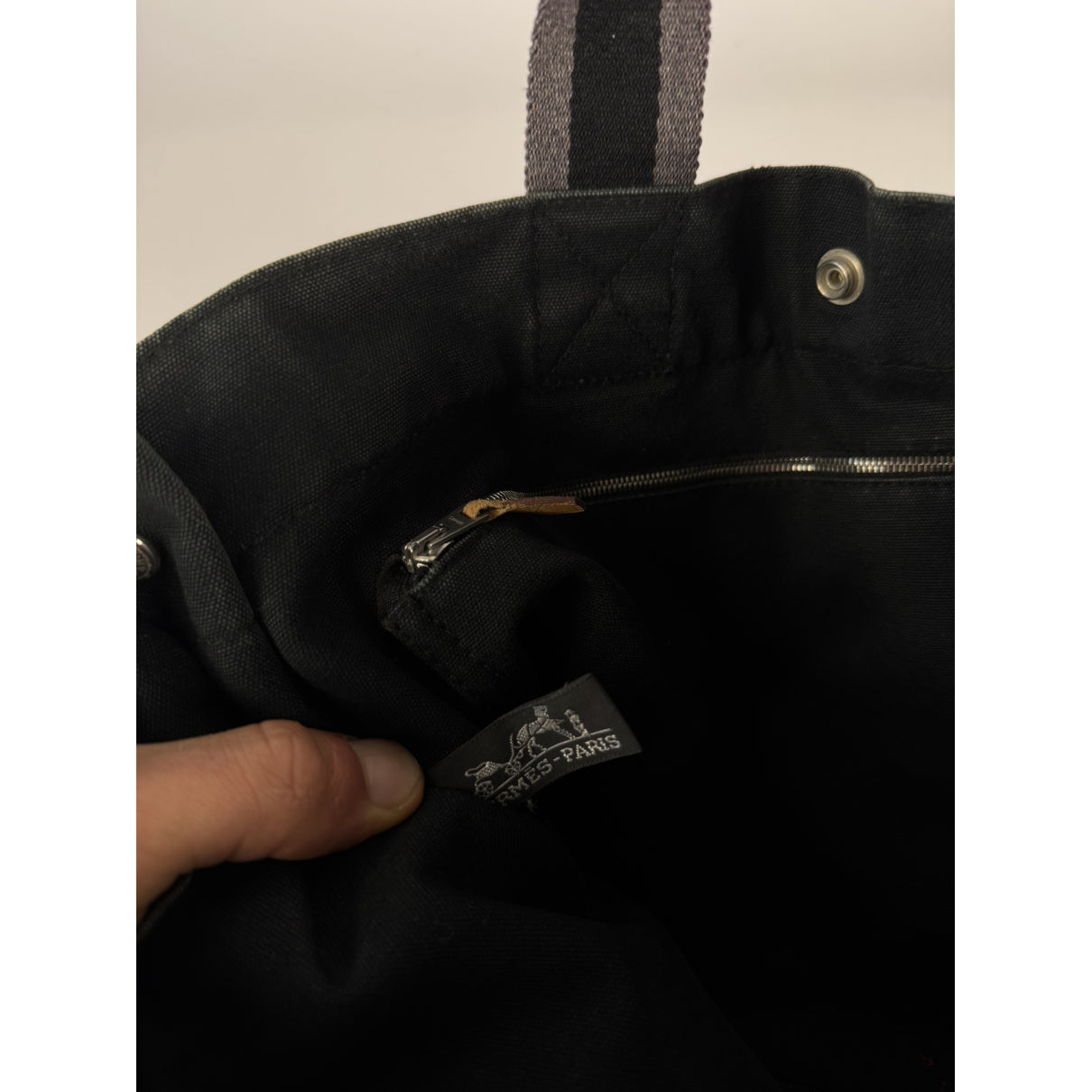 Hermès Black Cotton Handbag image 4