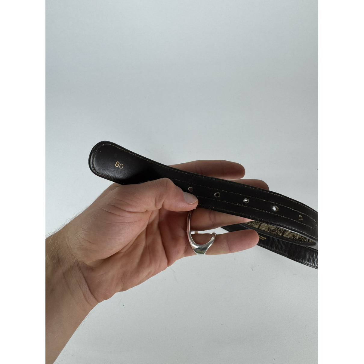 Celine Triomphe Multicolour Leather Belt image 4