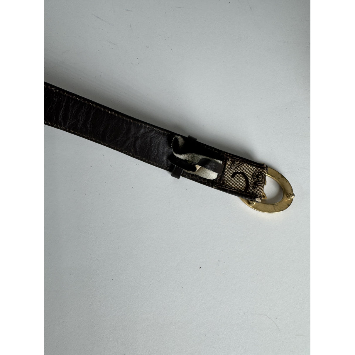 Celine Triomphe Multicolour Leather Belt image 5