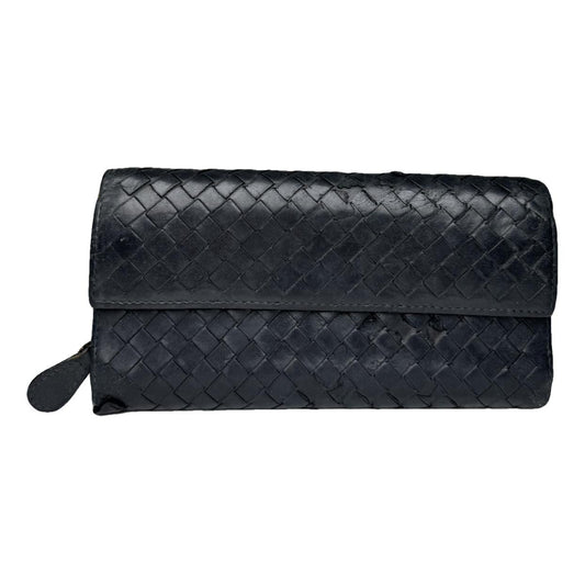 Bottega Veneta Black Leather Wallet image 1