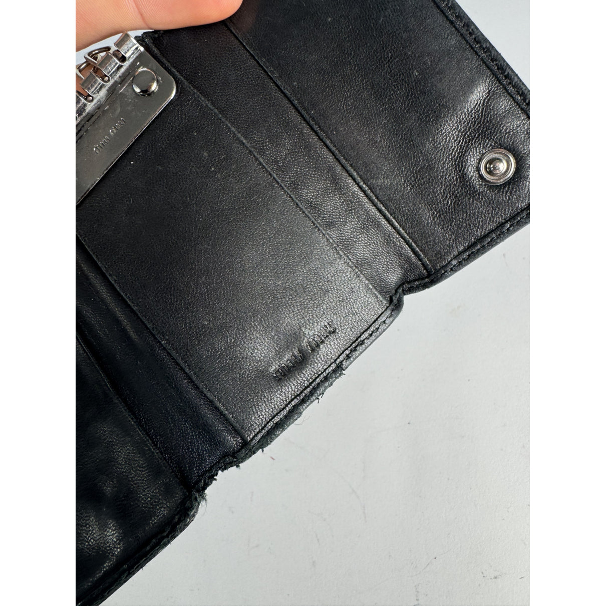 Miu Miu Black Leather Purse image 5