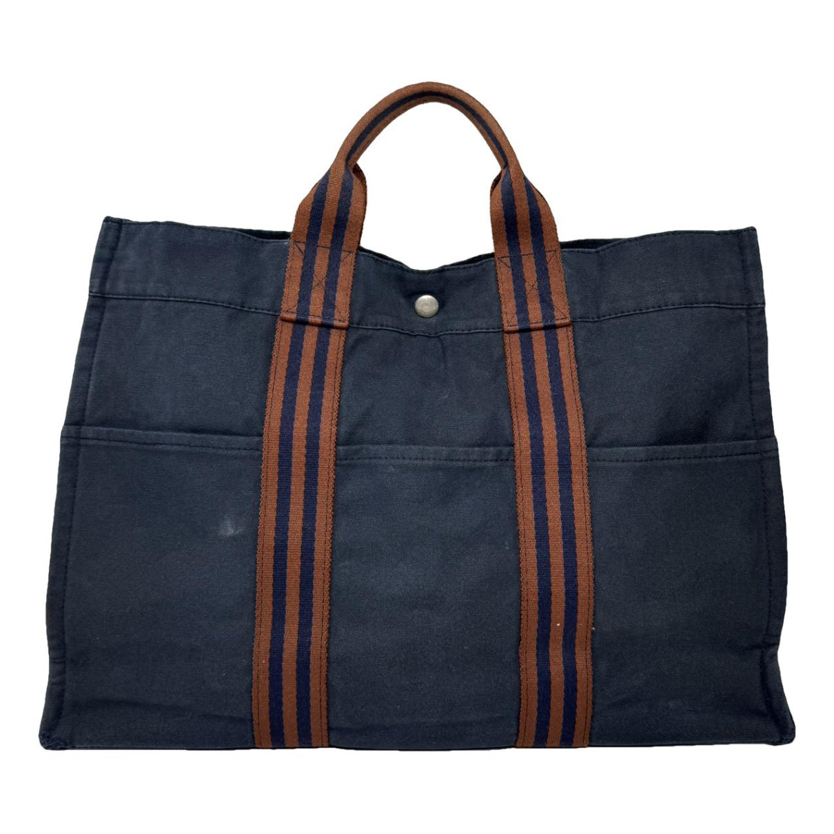 Hermès Navy Cotton Handbag image 1