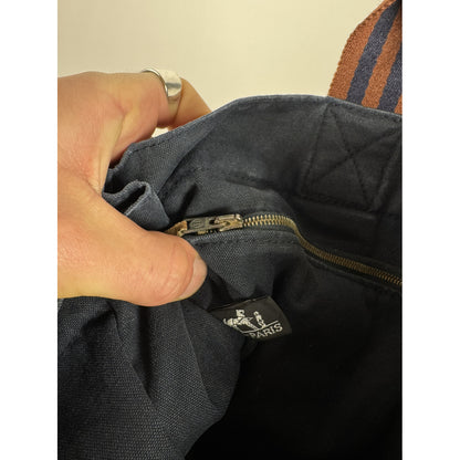 Hermès Navy Cotton Handbag image 5