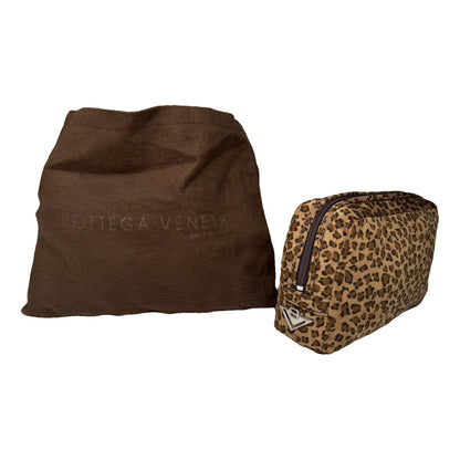 Bottega Veneta Pochette Knot Brown Cotton Clutch Bag image 1