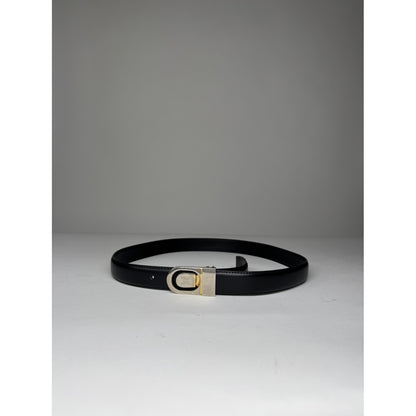 Celine Triomphe Black Leather Belt image 5
