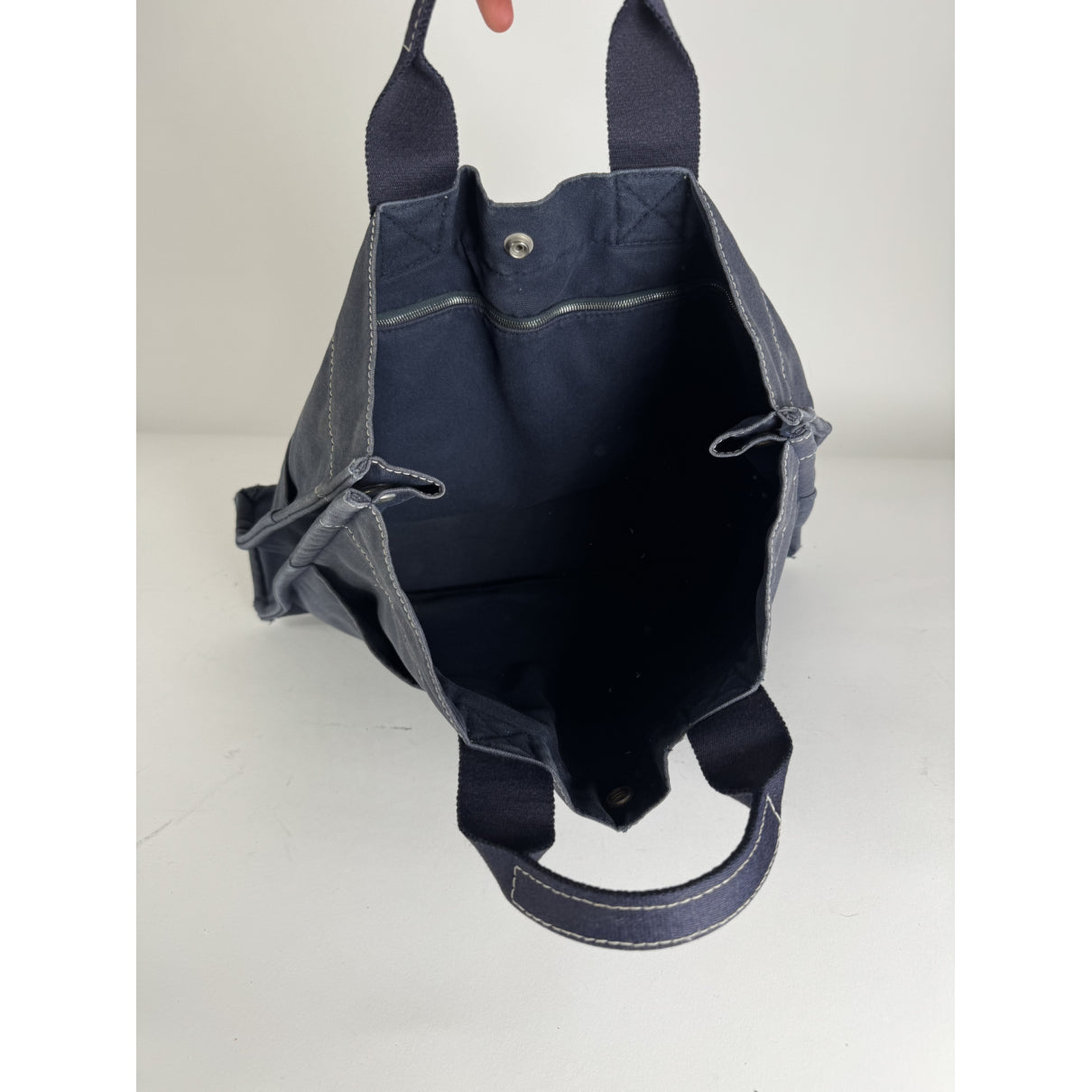 Hermès Navy Cotton Handbag image 2