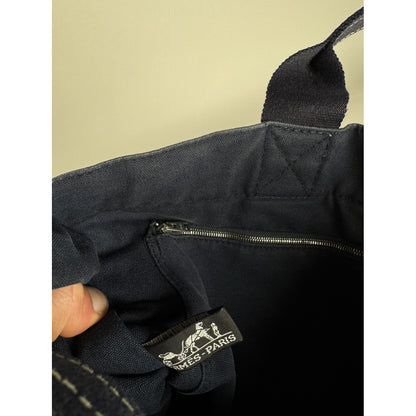 Hermès Navy Cotton Handbag image 4