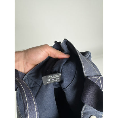 Hermès Navy Cotton Handbag image 5