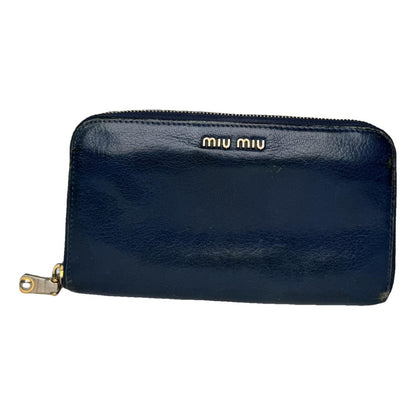 Miu Miu Navy Leather Wallet image 1