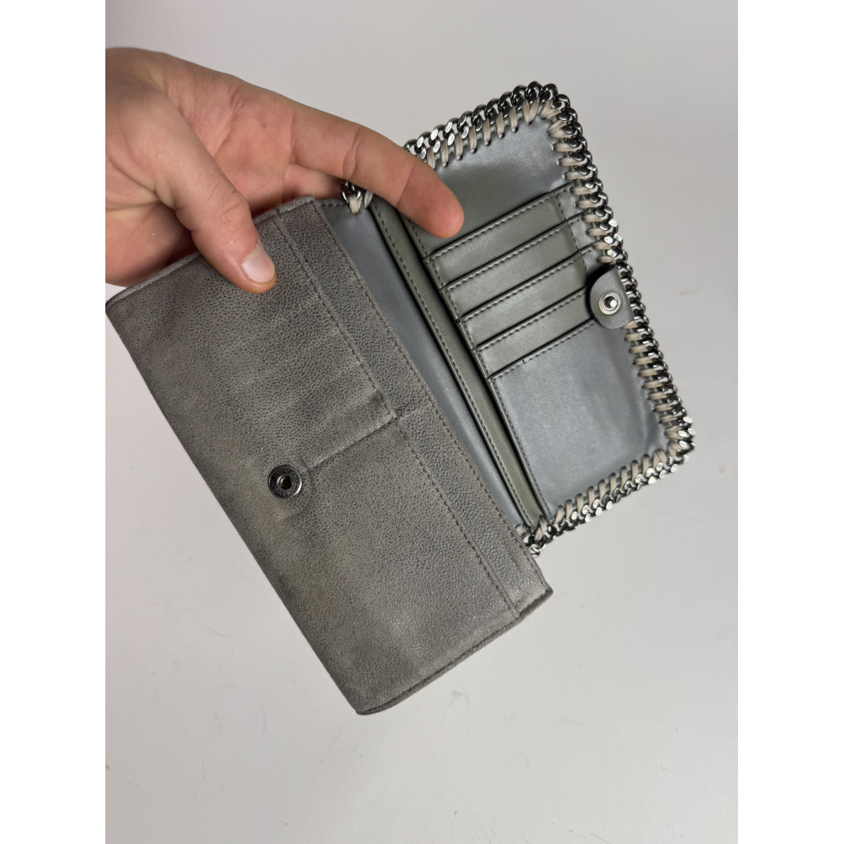 Stella McCartney Grey Leather Wallet image 4