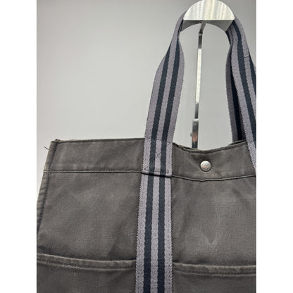 Hermès Black Cotton Travel Bag image 3