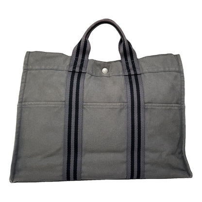 Hermès Grey Cotton Handbag image 1