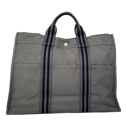 Hermès Grey Cotton Handbag image 1
