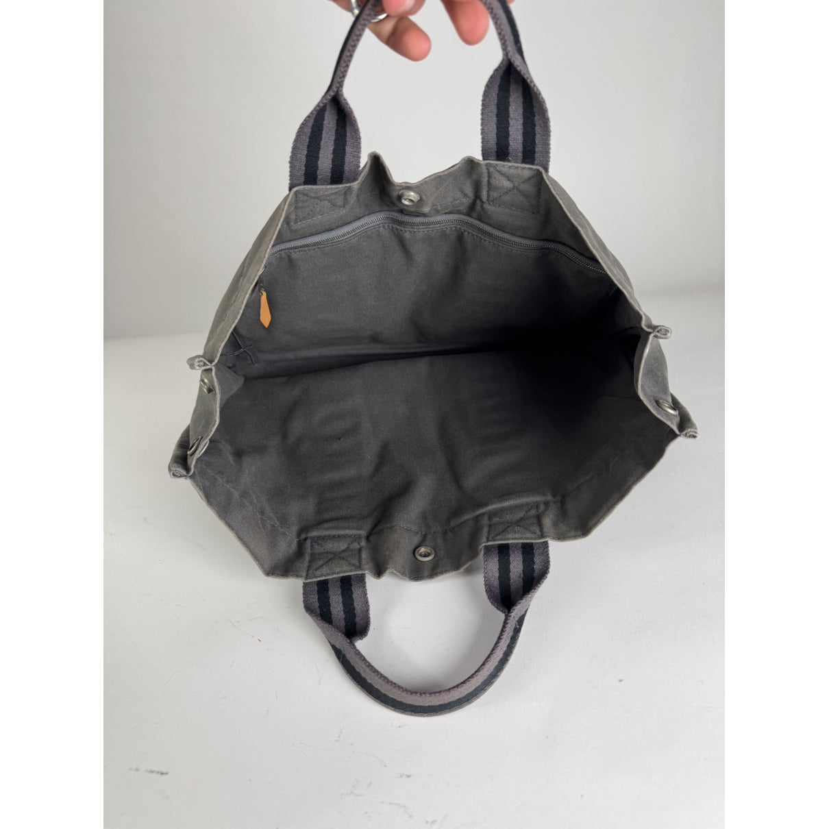 Hermès Grey Cotton Handbag image 2