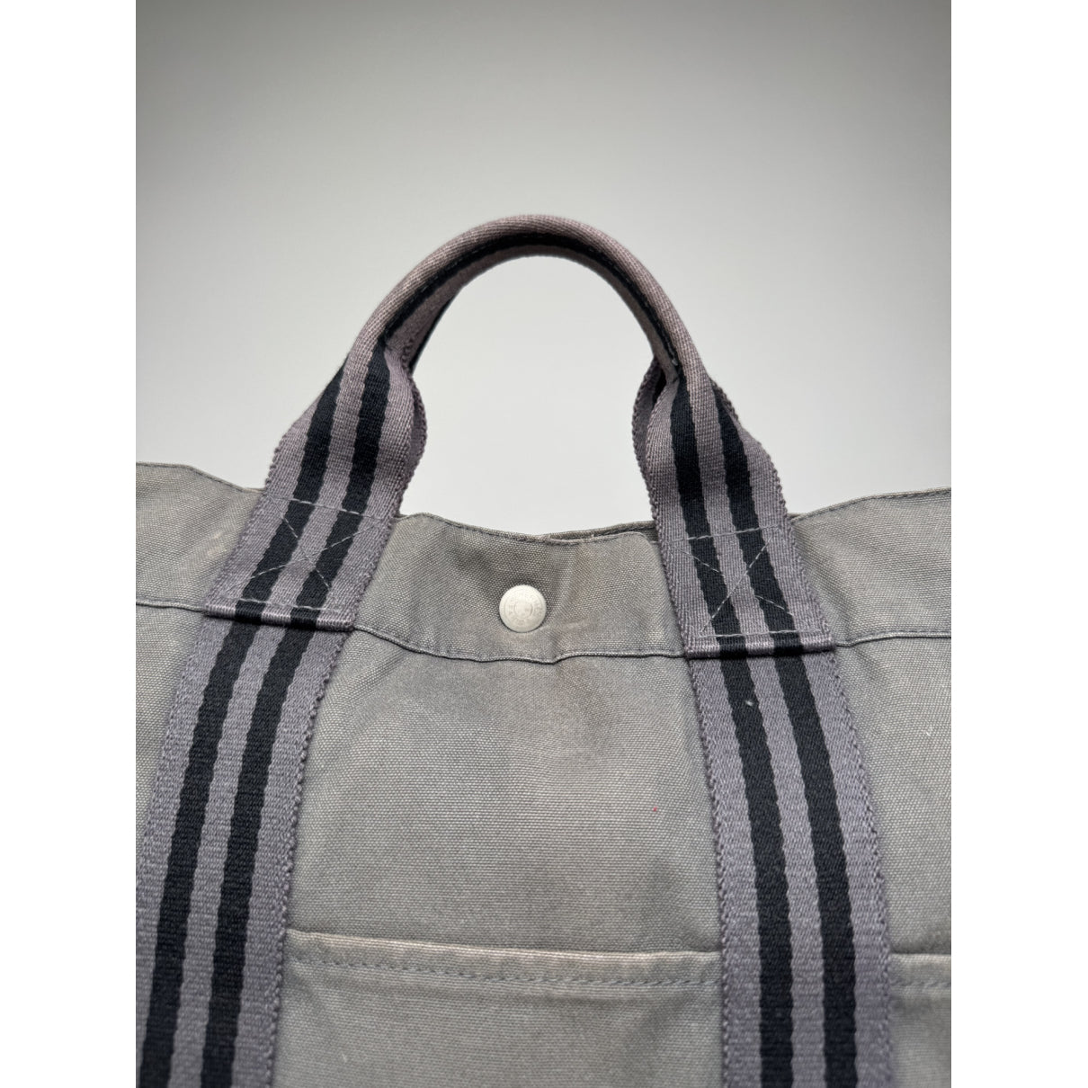 Hermès Grey Cotton Handbag image 3