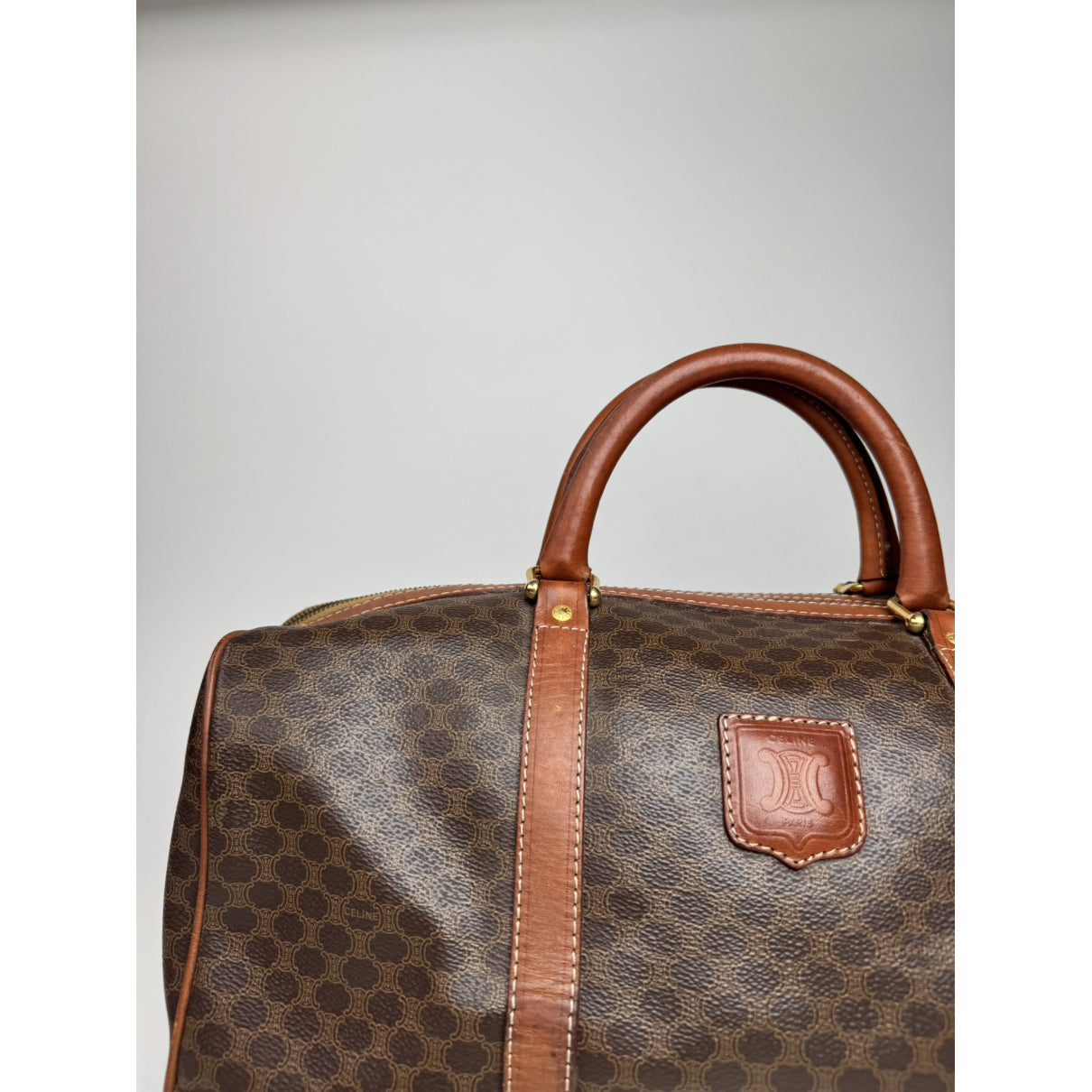Celine Brown Leather Travel Bag image 2
