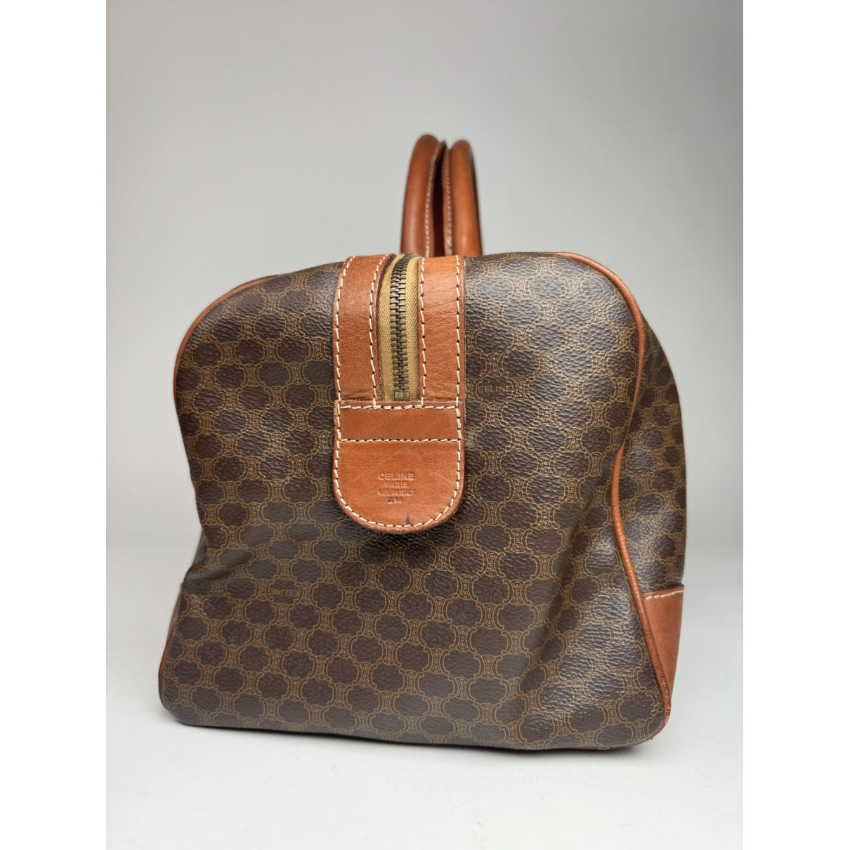 Celine Brown Leather Travel Bag image 3