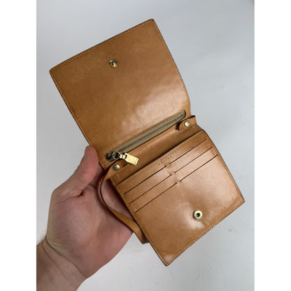 Celine Triomphe Orange Leather Handbag image 3