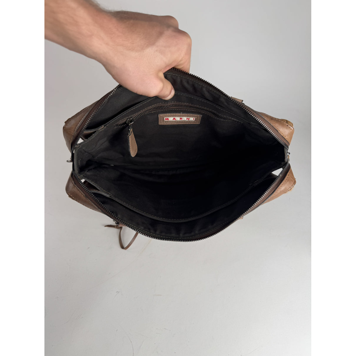 Marni Brown Fur Handbag image 2