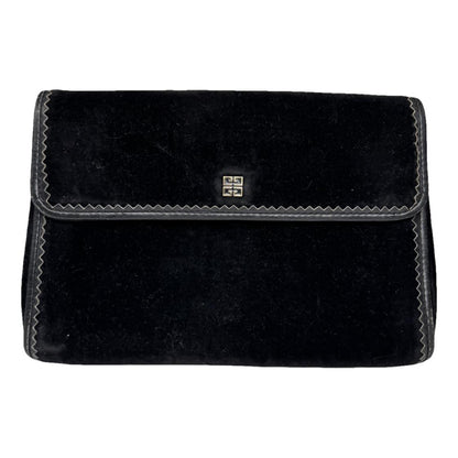 Givenchy Bow Cut Black Leather Clutch Bag image 1