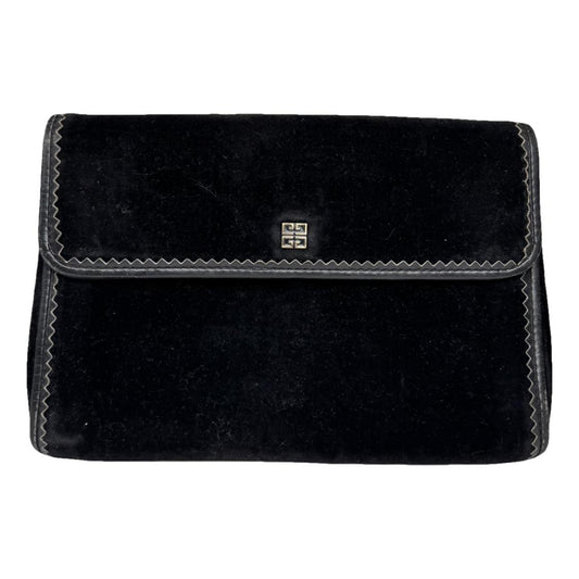 Givenchy Bow Cut Black Leather Clutch Bag image 1