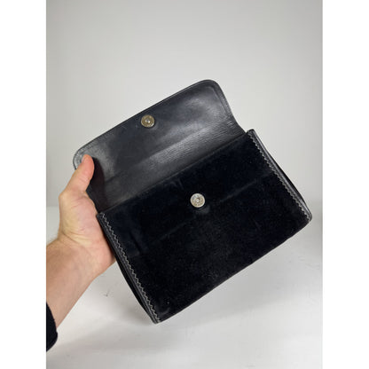 Givenchy Bow Cut Black Leather Clutch Bag image 3