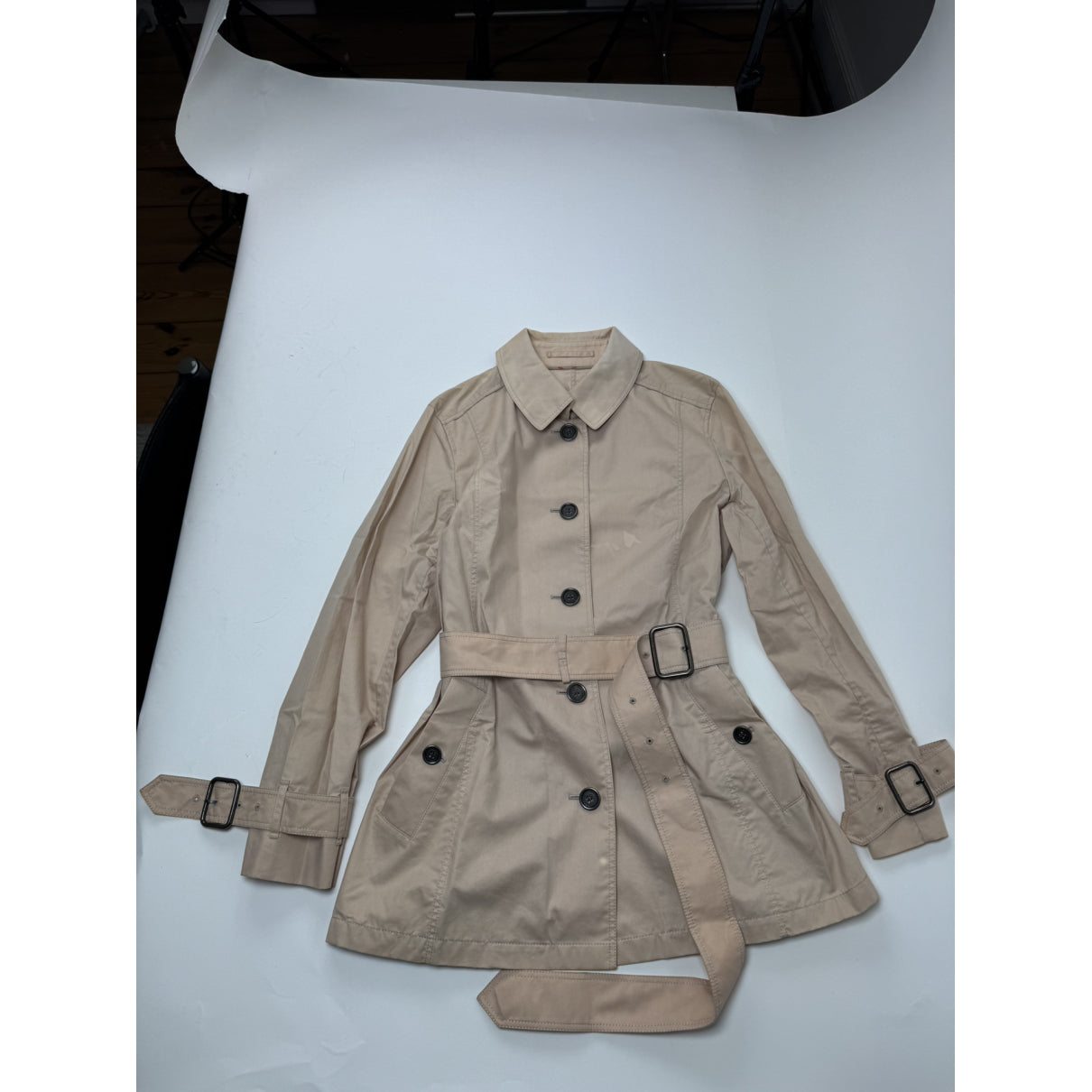 Burberry Kensington Beige Cotton Trench Coat image 5