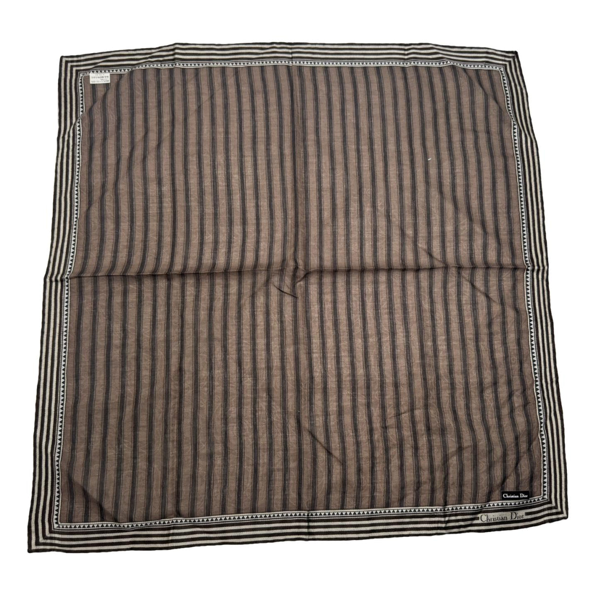 Dior Mitzah Toile de Jouy Brown Cotton Scarf image 1